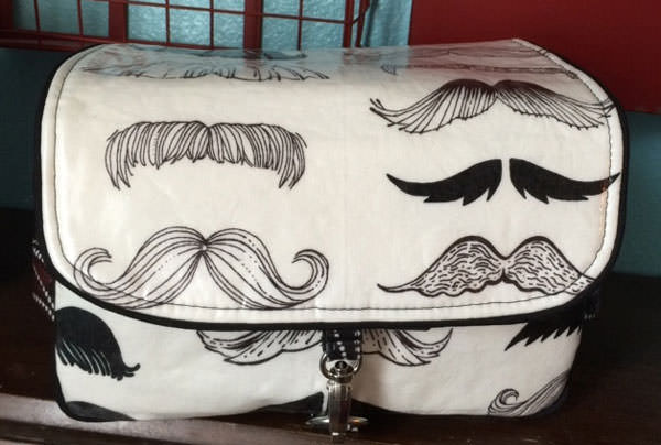 Moustache-themed Hang About Toiletry Bag - Andrie Designs