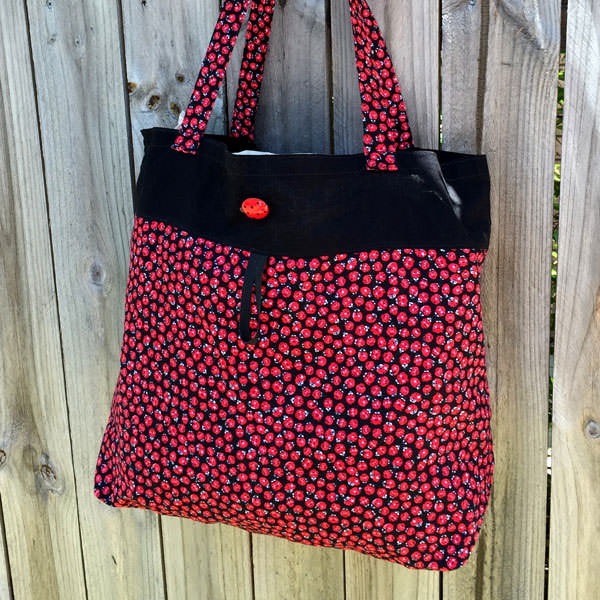 Little red ladybirds Reusable Grocery Bag - Andrie Designs