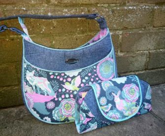 Matching Tula Pink-themed Roll With It Tote and Cleo Everyday Wallet - Andrie Designs