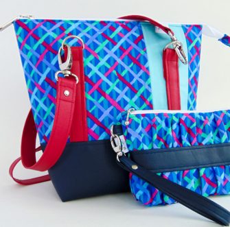 Coordinating Gather Me Up Clutch and a Classic Carryall Handbag & Tote - Andrie Designs