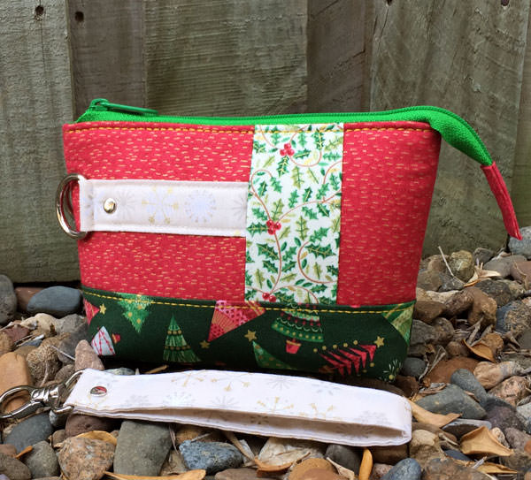 Gorgeous front side of the red Classic Clutch - Christmas in July - Andrie Designs