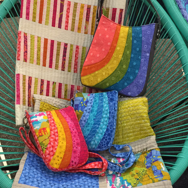 Trio of Shades of Yesterday totes at AQM 2017 - Andrie Designs