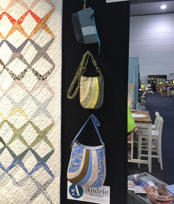 Trio of bags at AQM 2017 - Andrie Designs