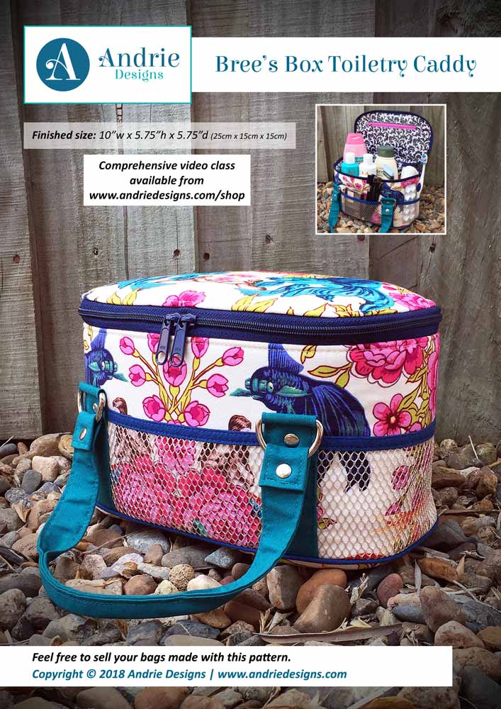Bree's Box Toiletry Caddy Pattern * Bree's Box Toiletry Caddy Pattern by  Andrie Designs [AD021] - $10.99 : , Sew your own unique  purse or bag!
