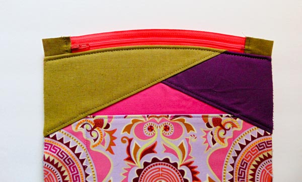 One side sewn - Zip Top Stand Up Clutch - Andrie Designs
