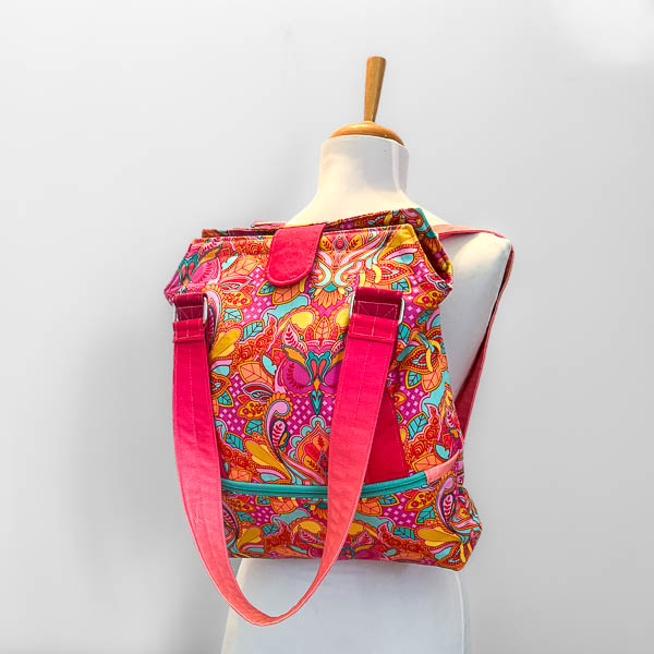 finished tote as backpack straps out - Heavy Hauler Backpack Hack - Andrie Designs-38